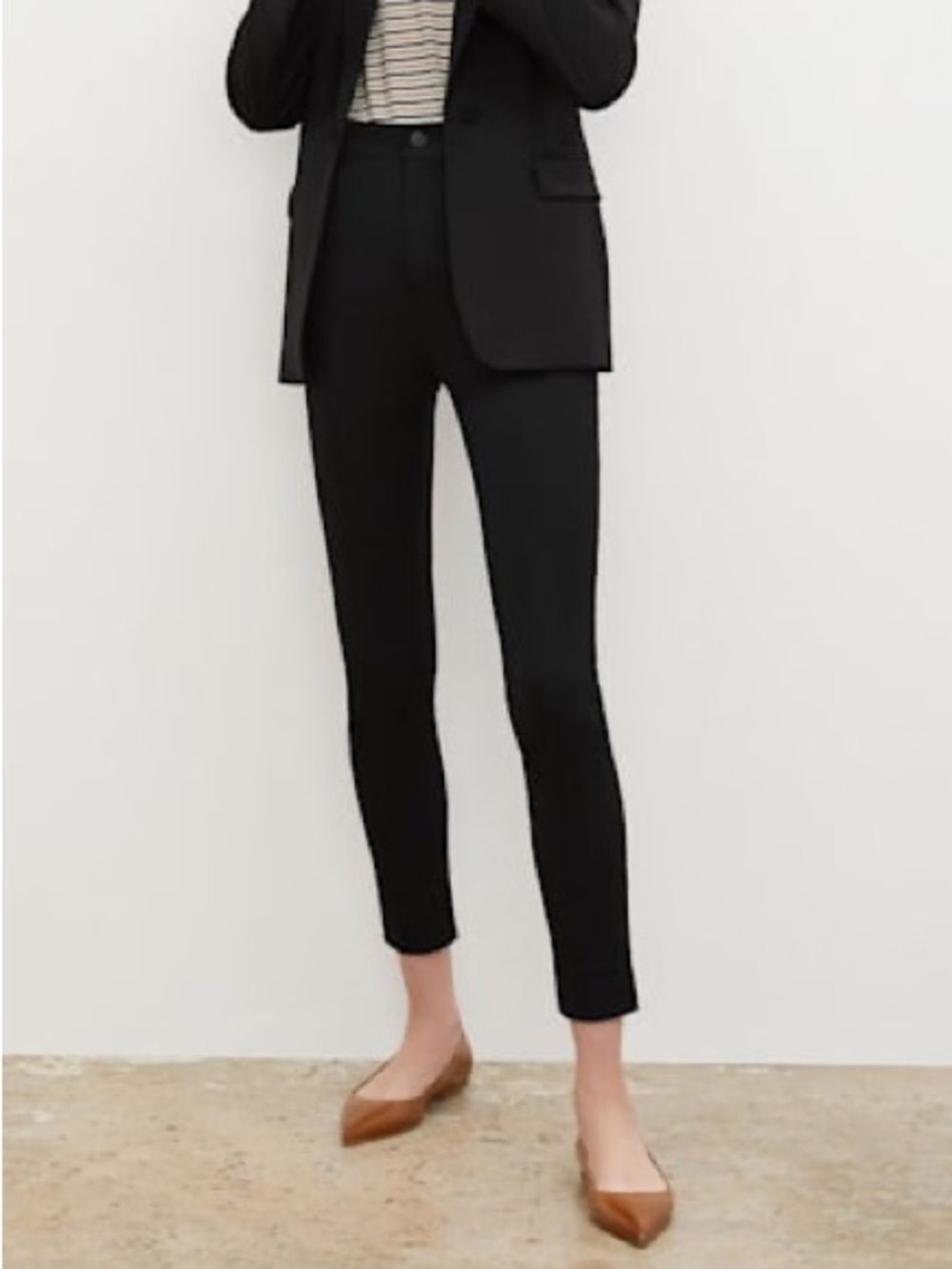 MM LaFleur Sammataro Better Than Denim Jeans Size 2 Black Skinny Ankle Pants